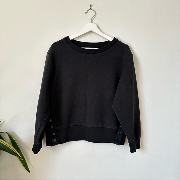 Varley Hardy Black Pullover Sweatshirt With Button Details Size S - Picture 2 of 8